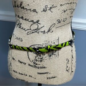 Carlisle Vintage Zebra Stripe Leather Belt Size Small